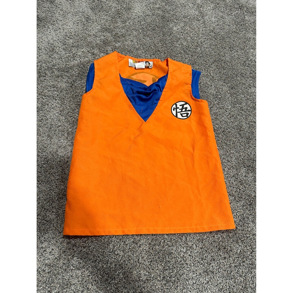 Dragon Ball Z Goku Cosplay Costume Top Orange Blue Kanji Shirt Large DBZ2210CH